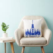 Koninklijk Blauwe Kroonluchter Ontwerper Kussen (Stoel)