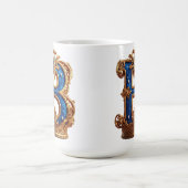 Koninklijk Blauwe Letter B Monogram Koffiemok (Center)