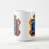 Koninklijk Blauwe Letter B Monogram Koffiemok (Center)