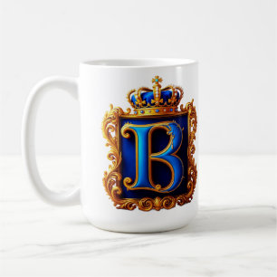 Koninklijk Blauwe Letter B Monogram Koffiemok