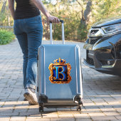 Koninklijk Blauwe Letter B Monogram Sticker (Koffer Insitu)
