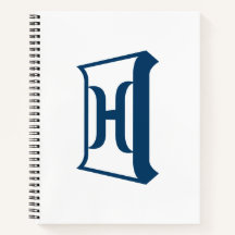 Koninklijk Blauwe Letter H Elegante Initiële Monog