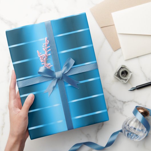 Koninklijk Blauwe Lint Boog Bruidsdouche Cadeaupapier (Geschenken)