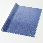 Koninklijk Blauwe Nep Glitters  Cadeaupapier (Uitgerold)