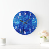 Koninklijk Blauwe Nep Leer Grote Klok (Huis)
