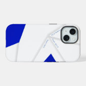 KONINKLIJK BLAUWE ORIGAMI iPhone 15 CASE (Achterkant horizontaal)