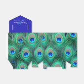 Koninklijk Blauwe Pauw Huwelijk Bedankdoosjes (Uitgevouwen)