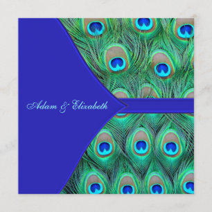 Koninklijk Blauwe Pauw Huwelijk Kaart