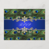 Koninklijk Blauwe Pauw RSVP-ansichtkaart