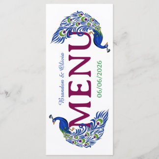 Koninklijk Blauwe Pauw Trouw Menu