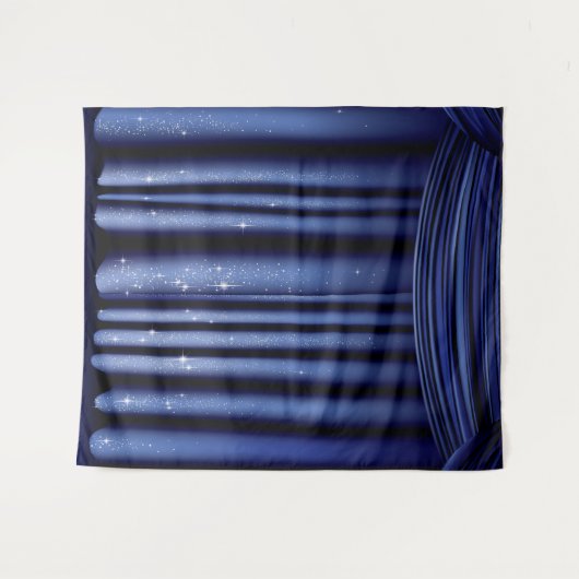 Koninklijk Blauwe Prins Gordijn Wandkleed (Voorkant (horizontaal))