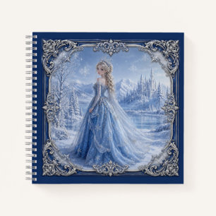 Koninklijk Blauwe Prinsessen Fantasie Notitieboek
