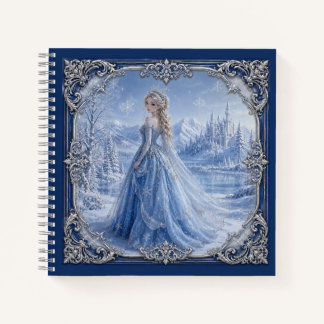 Koninklijk Blauwe Prinsessen Fantasie Notitieboek