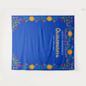 Koninklijk Blauwe Quinceanera Fotocabine Achtergro Wandkleed (Voorkant (horizontaal))