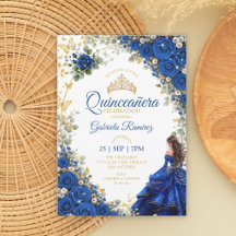 Koninklijk Blauwe Quinceañera Gouden Vlinders