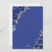 Koninklijk Blauwe Quinceañera Vlinders Mis Quince Kaart (Achterkant)