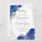 Koninklijk Blauwe Quinceañera Vlinders Mis Quince Kaart (Voorkant)