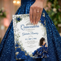 Koninklijk Blauwe Quinceañera Zilveren Vlinders