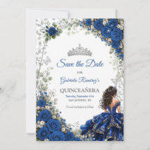 Koninklijk Blauwe Quinceañera Zilveren Vlinders