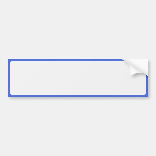 Koninklijk Blauwe Rand Bumpersticker – Aanpasbaar (Voorkant)