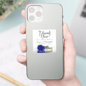 Koninklijk Blauwe Roos Glam Bruiloft Mini Fles Lab Sticker (Telefoon)