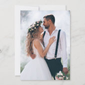 Koninklijk Blauwe Roze Gouden Glitter Foto Bruilof Bedankkaart (Achterkant)