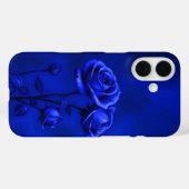 Koninklijk Blauwe Rozen Gloeien iPhone Hoesje (Achterkant (horizontaal))