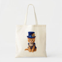Koninklijk blauwe rozen kitten tas
