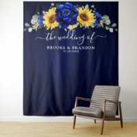 Koninklijk Blauwe Rustieke Zonnebloem Moderne Trou