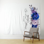 Koninklijk Blauwe Sering Paarse Bloem Bruidsreport Wandkleed (In Situ (horizontaal))