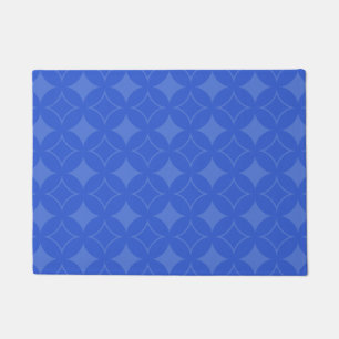 Koninklijk blauwe shippo-patroon deurmat