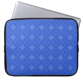 Koninklijk blauwe shippo-patroon laptop sleeve