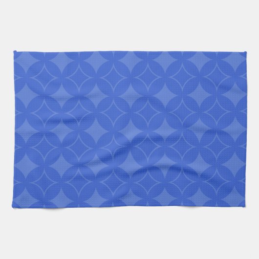 Koninklijk blauwe shippo-patroon theedoek (Horizontaal)