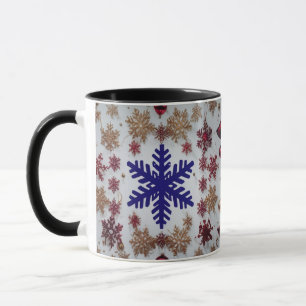 Koninklijk Blauwe Sneeuwvlok & Gouden Ornament Ker Mok