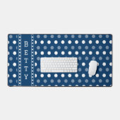 Koninklijk Blauwe Stippen Bureaumat (Keyboard & Muis)