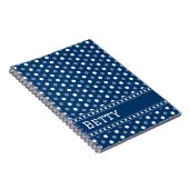 Koninklijk Blauwe Stippen Notitieboek (Rechterzijde)