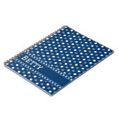 Koninklijk Blauwe Stippen Notitieboek (Linkerzijde)