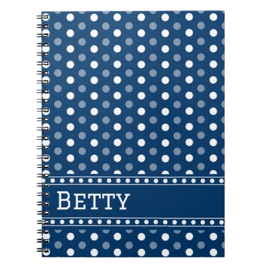 Koninklijk Blauwe Stippen Notitieboek (Voorkant)