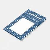 Koninklijk Blauwe Stippen Post-it® Notes (Schuin)