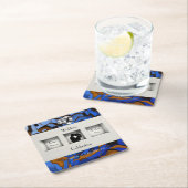 Koninklijk Blauwe Thema Huidige Moderne Abstracte Kartonnen Onderzetters (Insitu)