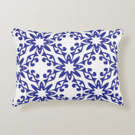 Koninklijk Blauwe Tralie Accent Kussen