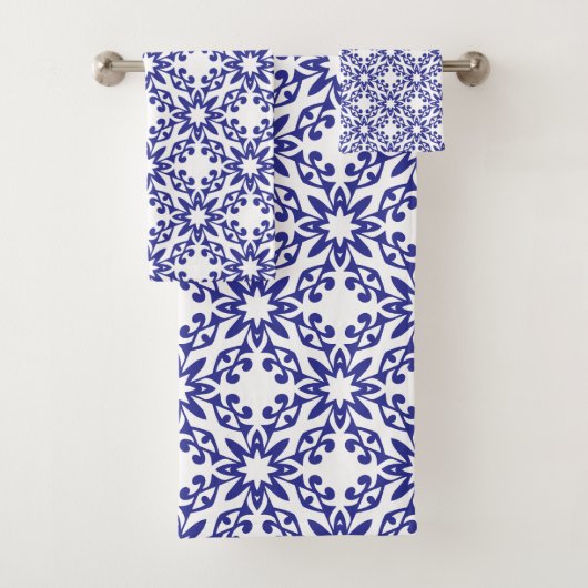 Koninklijk Blauwe Tralie Bad Handdoek (Insitu)