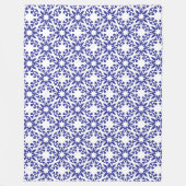 Koninklijk Blauwe Tralies Fleece Deken (Voorkant)