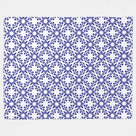 Koninklijk Blauwe Tralies Fleece Deken (Voorkant (Horizontaal))