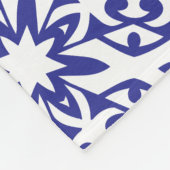 Koninklijk Blauwe Tralies Fleece Deken (Hoek)