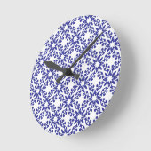 Koninklijk Blauwe Tralies Ronde Klok (Hoek)