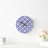 Koninklijk Blauwe Tralies Ronde Klok (Huis)