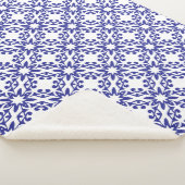Koninklijk Blauwe Tralies Sherpa Deken (3/4)