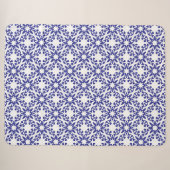 Koninklijk Blauwe Tralies Sherpa Deken (Voorkant (horizontaal))