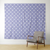 Koninklijk Blauwe Tralies Wandkleed (In Situ (horizontaal))